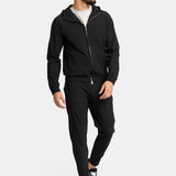 Onyx Black Hooded Tech Suit - Ultimate Comfort & Style Homme8 Trainingspak