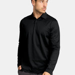 Onyx Black Long Sleeve Polo Shirt - Stylish & Versatile Comfort Homme8 Polo's