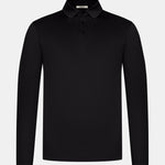 Onyx Black Long Sleeve Polo Shirt - Stylish & Versatile Comfort Homme8 Polo's
