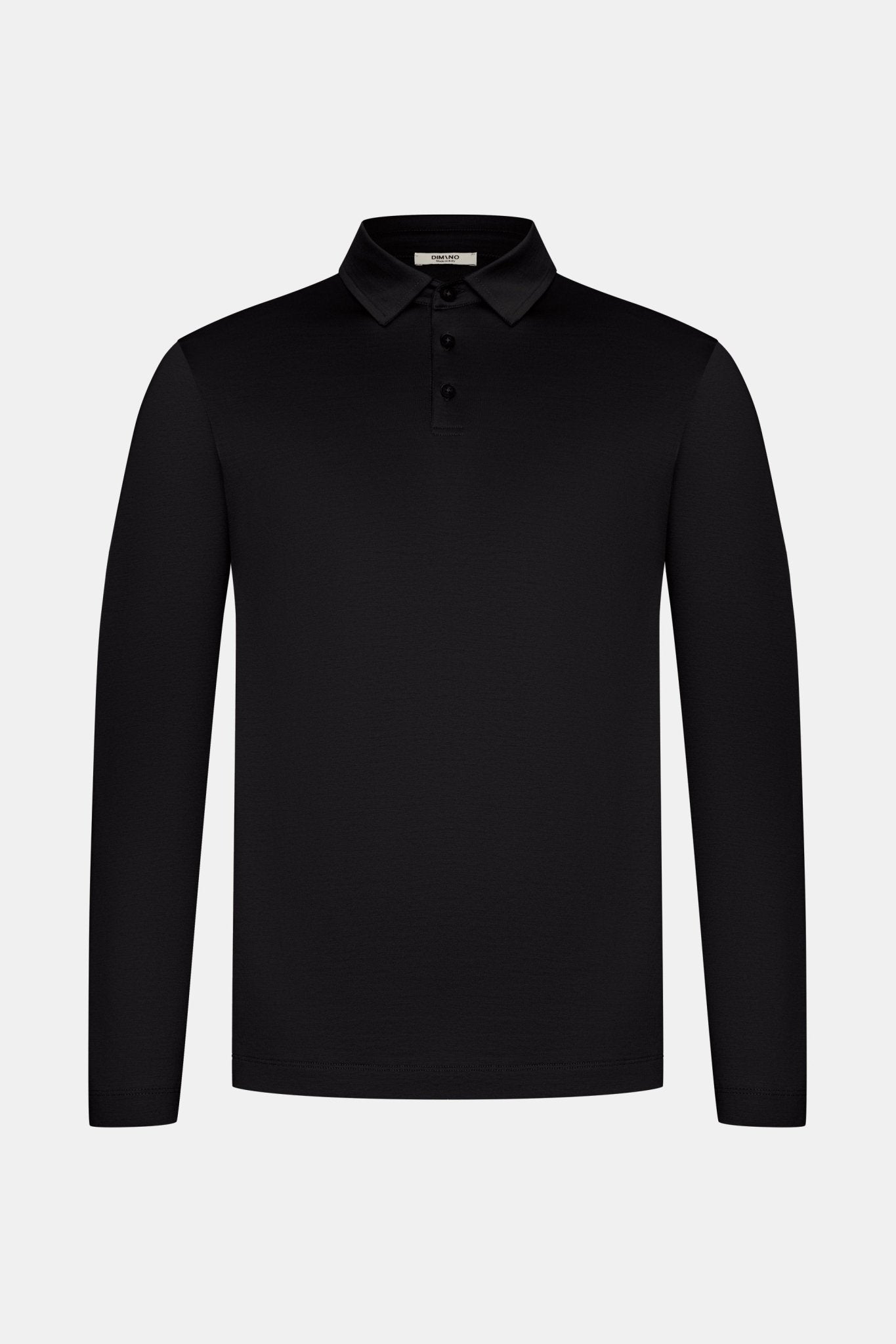 Onyx Black Long Sleeve Polo Shirt - Stylish & Versatile Comfort Homme8 Polo's