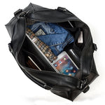 Premium Black Leather Holdall Bag NASHVILLE - Stylish & Durable Homme8 leather duffle bag