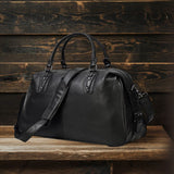 Premium Black Leather Holdall Bag NASHVILLE - Stylish & Durable Homme8 leather duffle bag