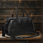 Premium Black Leather Holdall Bag NASHVILLE - Stylish & Durable Homme8 leather duffle bag