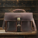 Premium Brown Leather Shoulder Bag | Stylish & Durable COLMAR Homme8 leather shoulder bag
