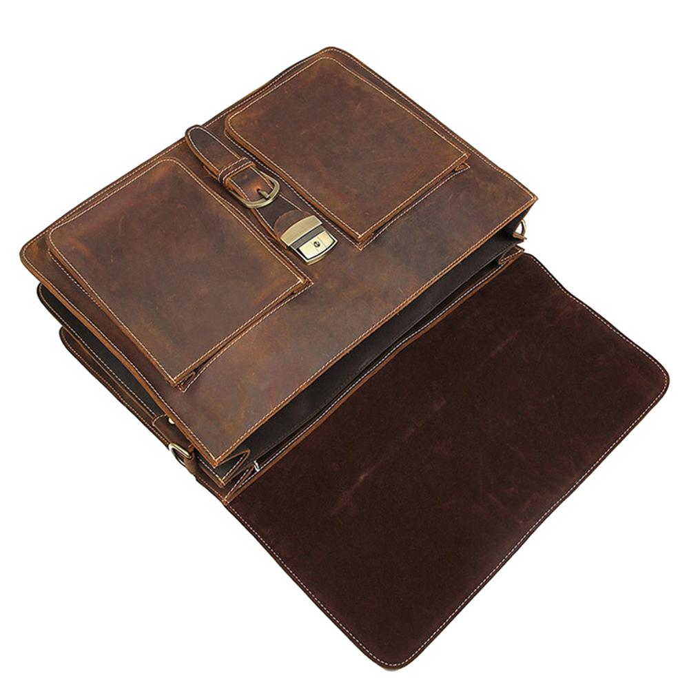 Premium Brown Leather Shoulder Bag | Stylish & Durable COLMAR Homme8 leather shoulder bag