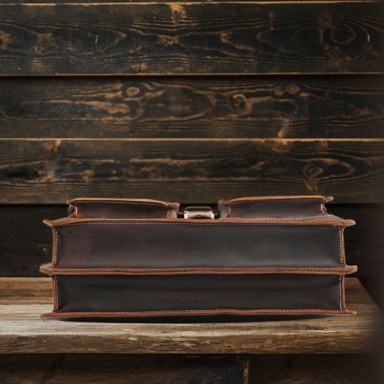 Premium Brown Leather Shoulder Bag | Stylish & Durable COLMAR Homme8 leather shoulder bag