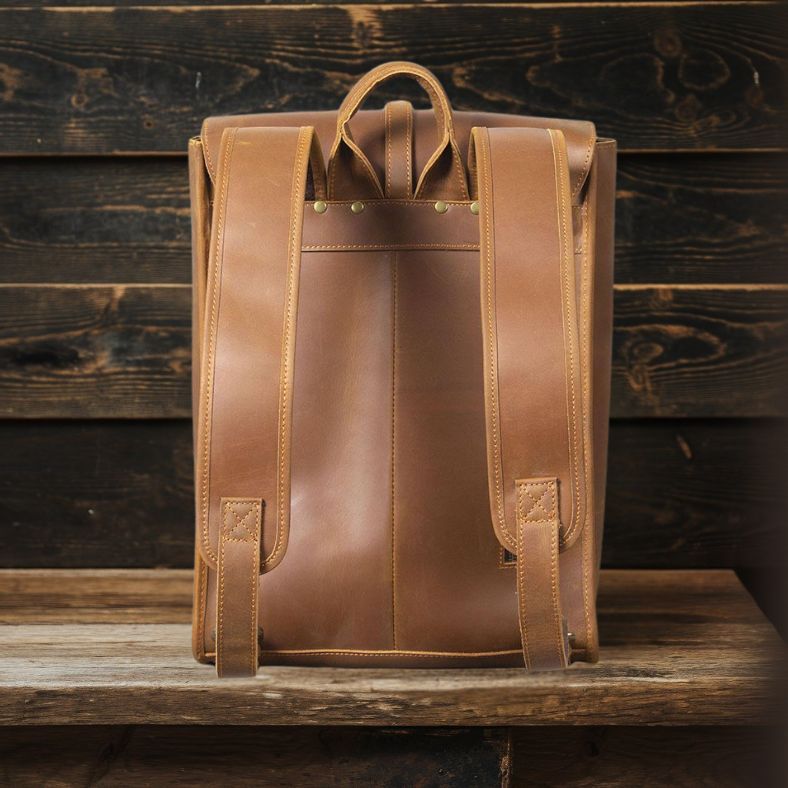 Premium Business Leather Backpack HOUSTON - Stylish & Functional Homme8 leather backpack