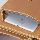 Premium Business Leather Backpack HOUSTON - Stylish & Functional Homme8 leather backpack