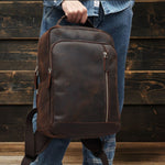 Premium Crazy Horse Leather Backpack - Durable & Stylish WYOMING Homme8 leather backpack