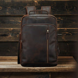 Premium Crazy Horse Leather Backpack - Durable & Stylish WYOMING Homme8 leather backpack