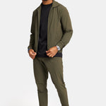 Premium Dark Green Tech Suit - Stylish, Eco-Friendly Performance Homme8 Trainingspak