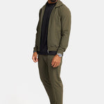 Premium Dark Green Tech Suit - Stylish, Eco-Friendly Performance Homme8 Trainingspak