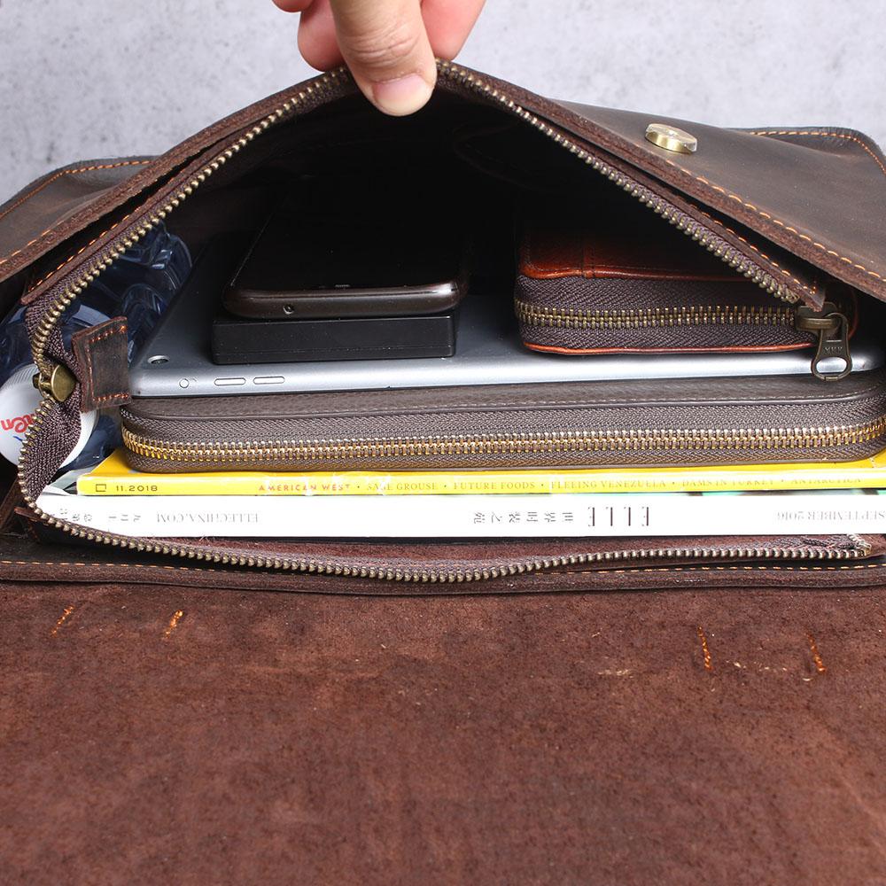 Premium Leather Courier Bag | NAMUR - Stylish & Durable Homme8 leather shoulder bag