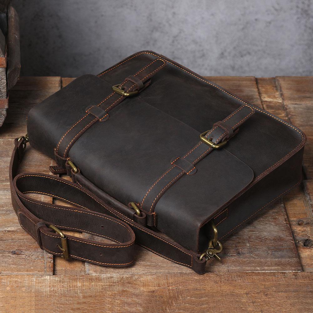 Premium Leather Courier Bag | NAMUR - Stylish & Durable Homme8 leather shoulder bag