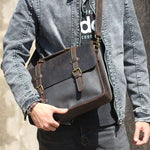 Premium Leather Courier Bag | NAMUR - Stylish & Durable Homme8 leather shoulder bag