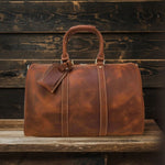 Premium Leather Duffle Bag | LEUVEN - Stylish & Durable Travel Companion Homme8 leather duffle bag