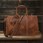 Premium Leather Duffle Bag | LEUVEN - Stylish & Durable Travel Companion Homme8 leather duffle bag