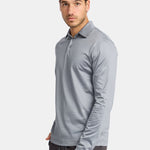 Premium Mist Grey Long Sleeve Polo Shirt - Stylish & Comfortable Homme8 Polo's