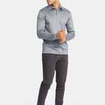 Premium Mist Grey Long Sleeve Polo Shirt - Stylish & Comfortable Homme8 Polo's