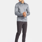 Premium Mist Grey Long Sleeve Polo Shirt - Stylish & Comfortable Homme8 Polo's