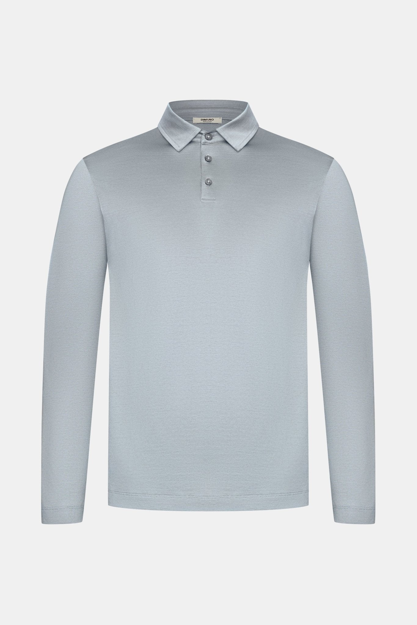 Premium Mist Grey Long Sleeve Polo Shirt - Stylish & Comfortable Homme8 Polo's