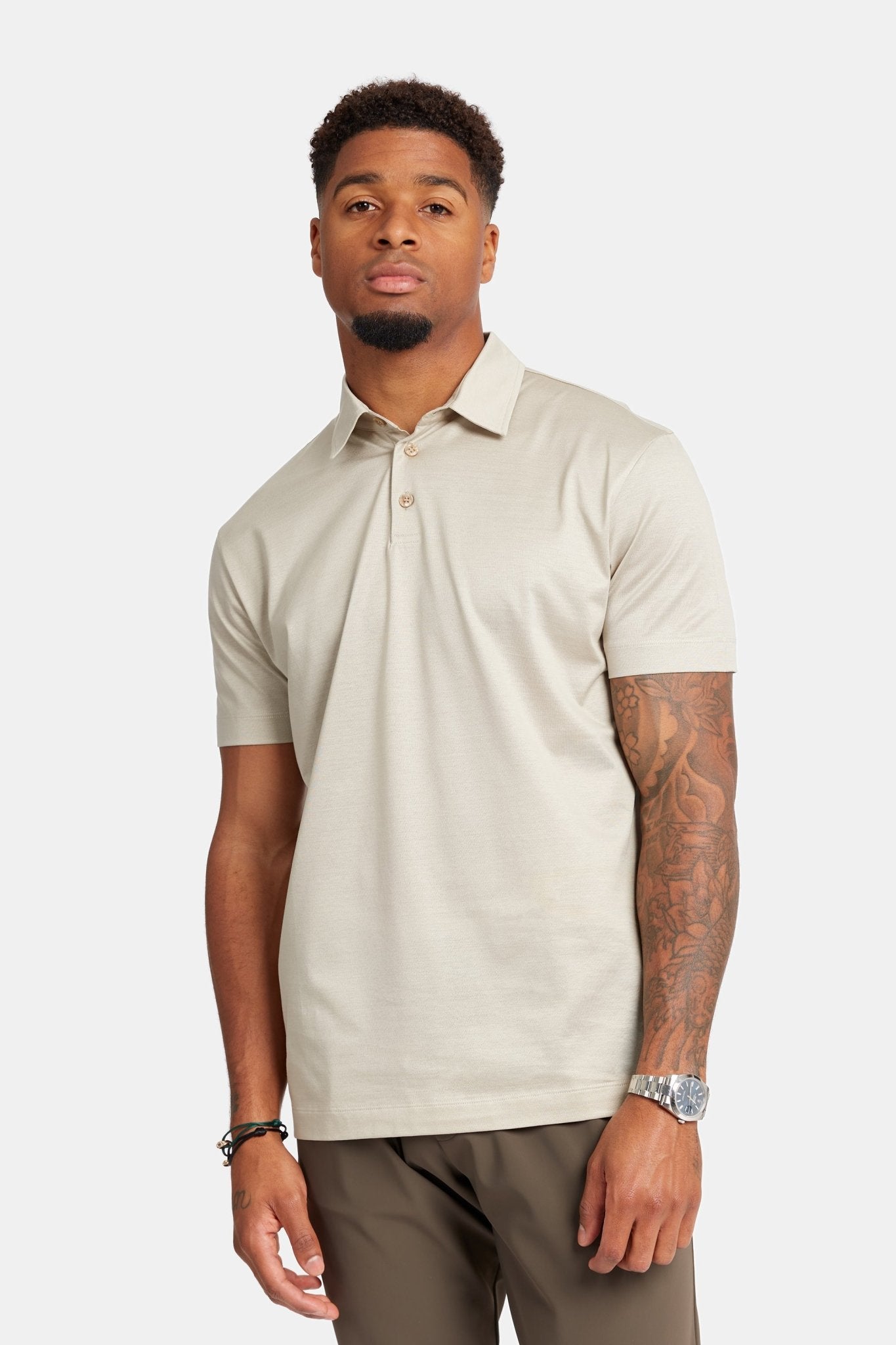 Premium Sandstone Beige Polo Shirt - Comfort & Style Combined Homme8 Polo's