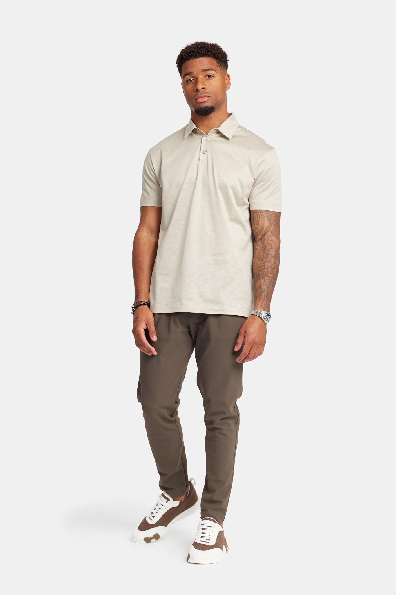 Premium Sandstone Beige Polo Shirt - Comfort & Style Combined Homme8 Polo's