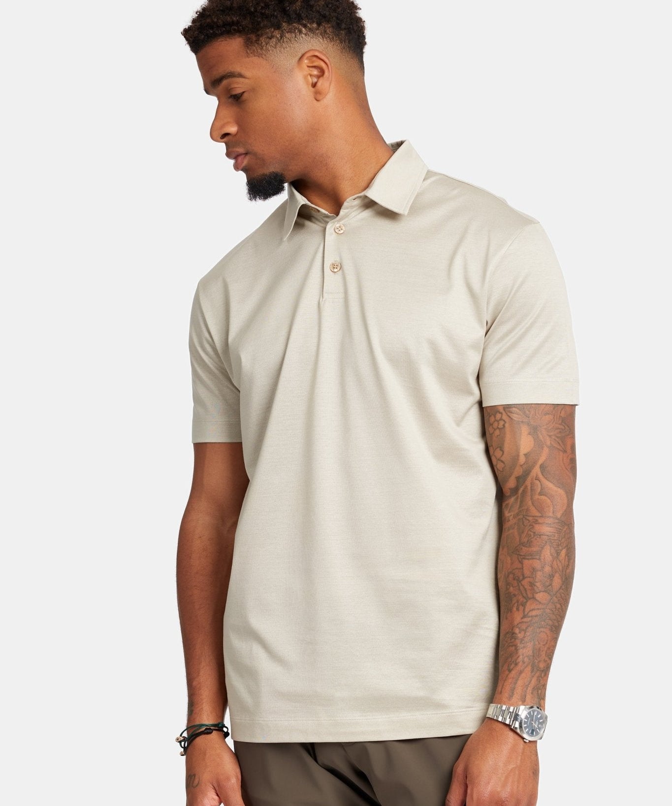 Premium Sandstone Beige Polo Shirt - Comfort & Style Combined Homme8 Polo's