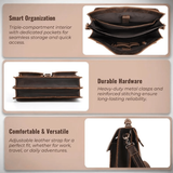 Premium Brown Leather Shoulder Bag | Stylish & Durable COLMAR Homme8 leather shoulder bag
