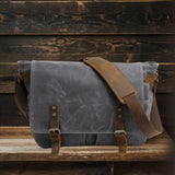 RENO Canvas Laptop Messenger Bag - Stylish, Durable & Functional Homme8 Waxed Canvas Messenger Bag