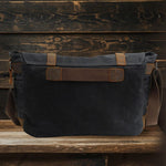 RENO Canvas Laptop Messenger Bag - Stylish, Durable & Functional Homme8 Waxed Canvas Messenger Bag