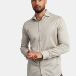 Sandstone Beige Formal Shirt - Elegant Comfort & Timeless Style Homme8 Overhemden