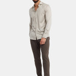 Sandstone Beige Formal Shirt - Elegant Comfort & Timeless Style Homme8 Overhemden