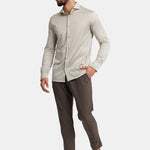 Sandstone Beige Formal Shirt - Elegant Comfort & Timeless Style Homme8 Overhemden