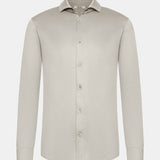 Sandstone Beige Formal Shirt - Elegant Comfort & Timeless Style Homme8 Overhemden