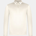 Sandstone Beige Long Sleeve Polo Shirt - Stylish Comfort & Versatility Homme8 Polo's