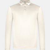 Sandstone Beige Long Sleeve Polo Shirt - Stylish Comfort & Versatility Homme8 Polo's