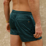 Signature Pine Green Swim Shorts - Stylish, Comfortable & Durable Homme8 Luxury Resort Wear