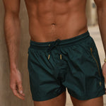 Signature Pine Green Swim Shorts - Stylish, Comfortable & Durable Homme8 Luxury Resort Wear