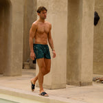 Signature Pine Green Swim Shorts - Stylish, Comfortable & Durable Homme8 Luxury Resort Wear