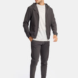 Slate Grey Hooded Tech Suit - Stylish Comfort & Performance Homme8 Trainingspak