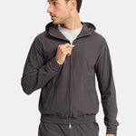 Slate Grey Hooded Tech Suit - Stylish Comfort & Performance Homme8 Trainingspak