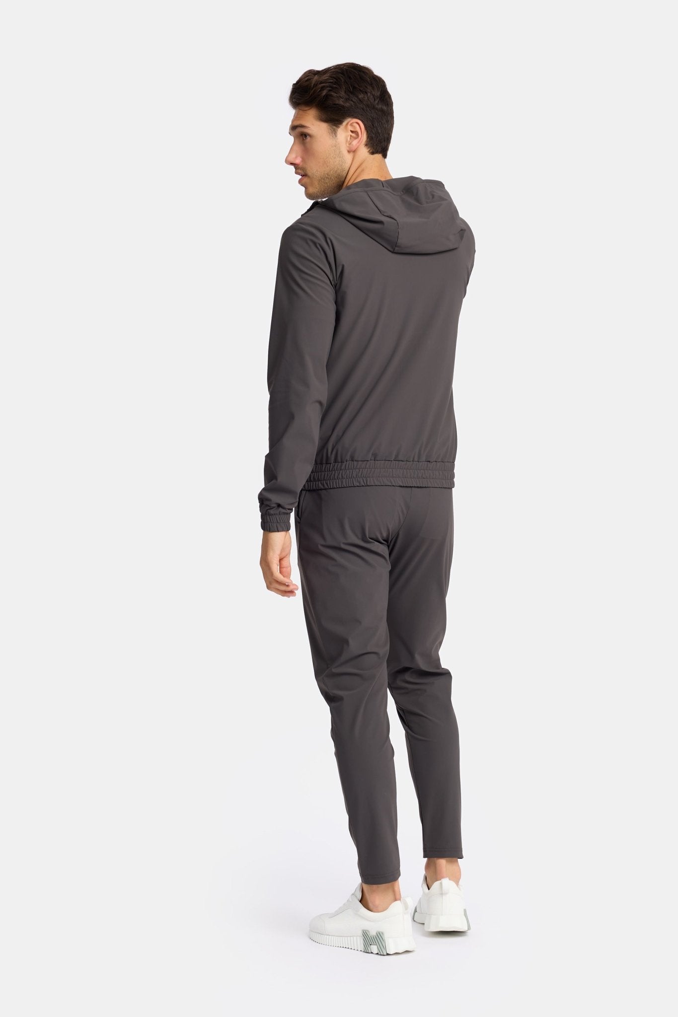 Slate Grey Hooded Tech Suit - Stylish Comfort & Performance Homme8 Trainingspak