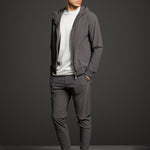 Slate Grey Hooded Tech Suit - Stylish Comfort & Performance Homme8 Trainingspak