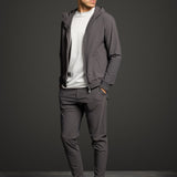 Slate Grey Hooded Tech Suit - Stylish Comfort & Performance Homme8 Trainingspak