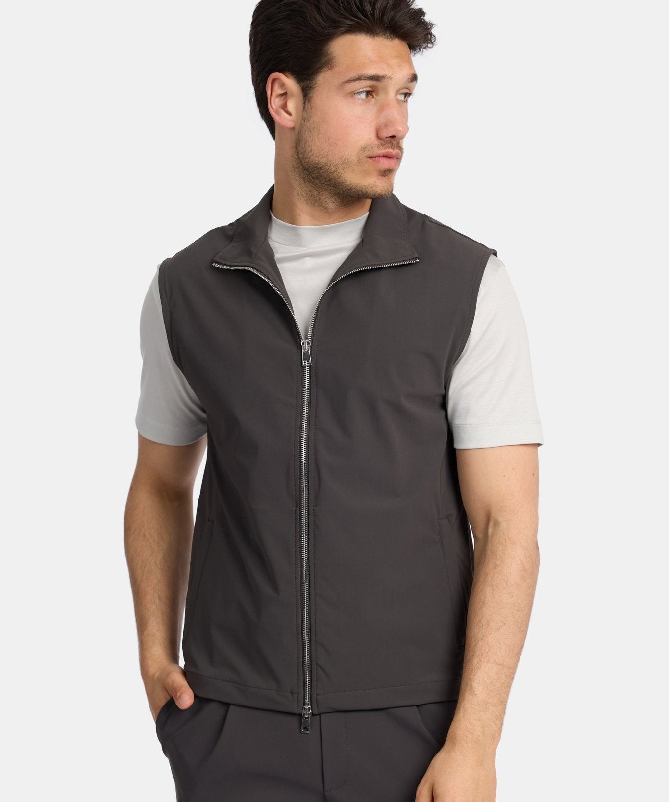 Slate Grey Tech Gilet - Stylish, Versatile & Functional Outerwear Homme8 Gilet