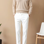 Smart Luxury Chino Ankle Pants - Regular Fit for Effortless Style Homme8 