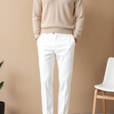 Smart Luxury Chino Ankle Pants - Regular Fit for Effortless Style Homme8 