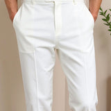 Smart Luxury Chino Ankle Pants - Regular Fit for Effortless Style Homme8 