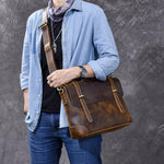 Stylish Brown Leather Handbag YPRES - Durable & Chic Design Homme8 luxury handbag